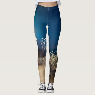 Legging Abstract Intentional Camera Movement Night Light T