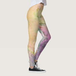 Legging Abstract Vibrant Pattern Psychedelic Color Burst