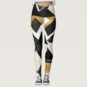 legging abstracto de diamantes de natal