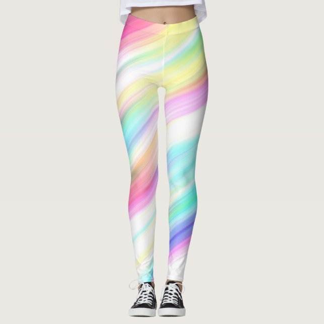 legging abstrata arco-íris (Frente)