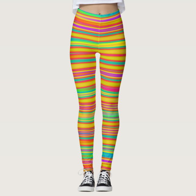 Legging Abstrato 120716(010) - Stripes Horizontais (Frente)