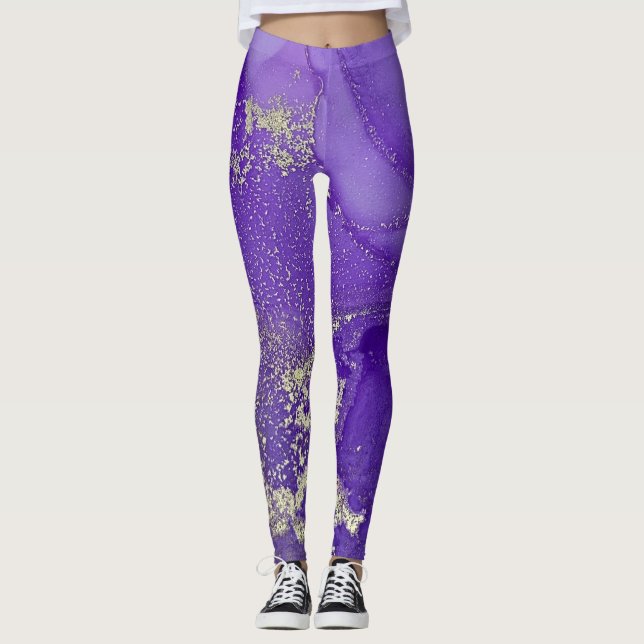 Legging Abstrato Álcool Tinta Puro e Prata Orgânica (Frente)