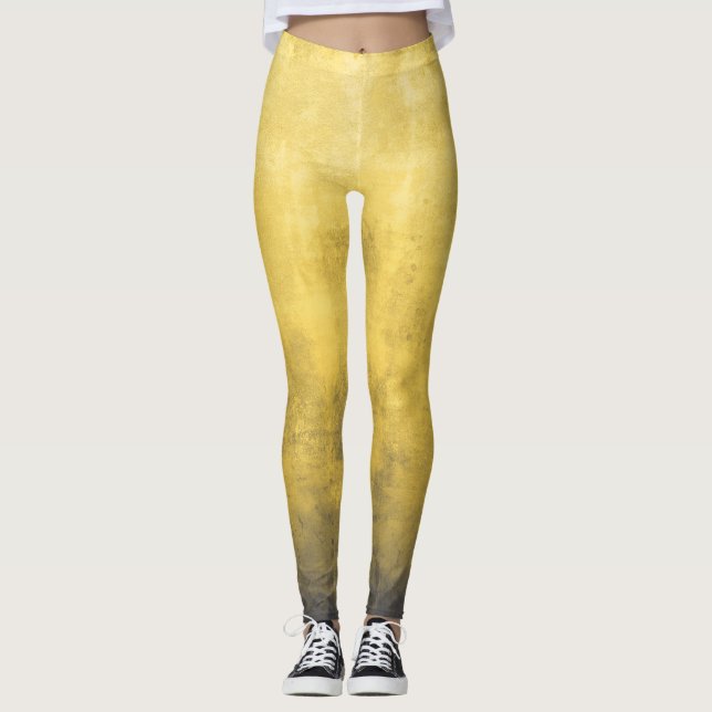 Legging Abstrato Amarelo Simples (Frente)