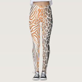 Legging abstrato, animal, fundo, camuflagem, girafa,