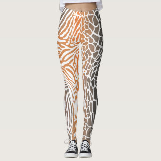 Legging abstrato, animal, fundo, camuflagem, girafa,