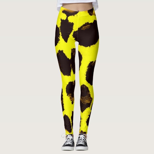 Legging Abstrato Animal Print Lepard Watercolor (Frente)