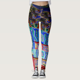 Legging Abstrato Art Criado por Classic Asian Design in