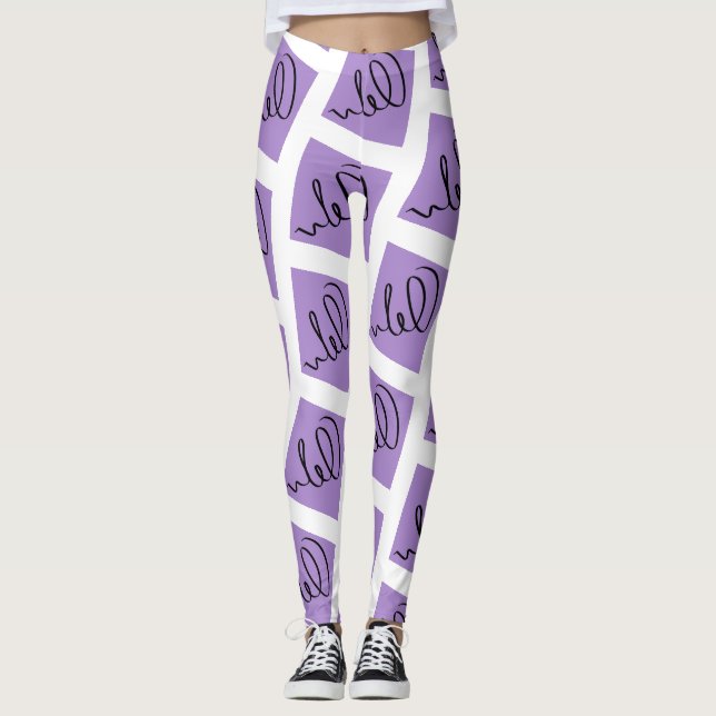 Legging Abstrato-Art Incrível, Escrevendo Impressão-Leggin (Frente)
