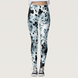 Legging Abstrato Art Inky Blue Bolinhas Storm