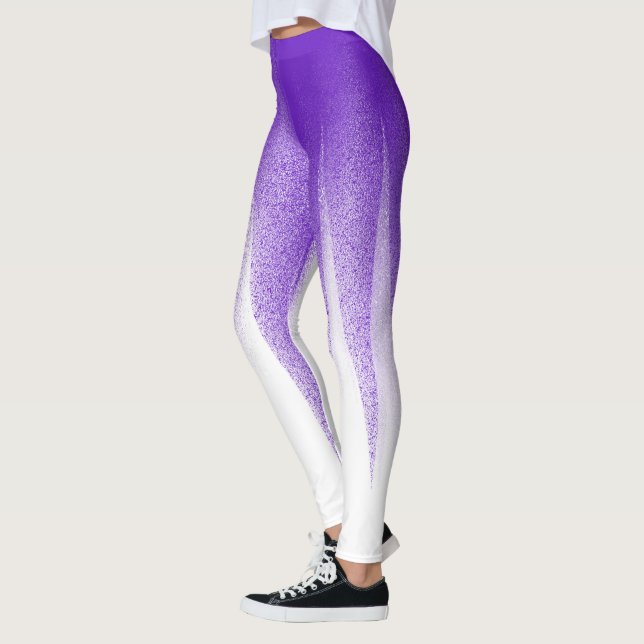 Legging Abstrato Art Pastel Lavanda branco roxo (Esquerda)