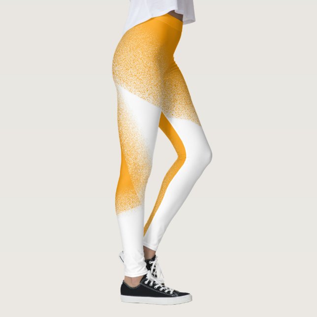 Legging Abstrato Art Pastel White Orange (Direita)