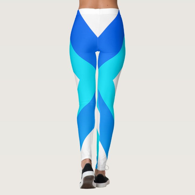 Legging Abstrato Art Turquoise Verde Azul (Verso)