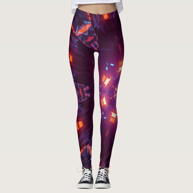 Legging Abstrato Astral Arte Digital (Frente)
