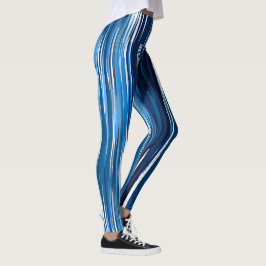 Legging Abstrato azul e branco