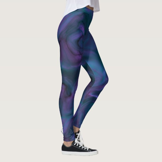Legging Abstrato azul e roxo (Direita)