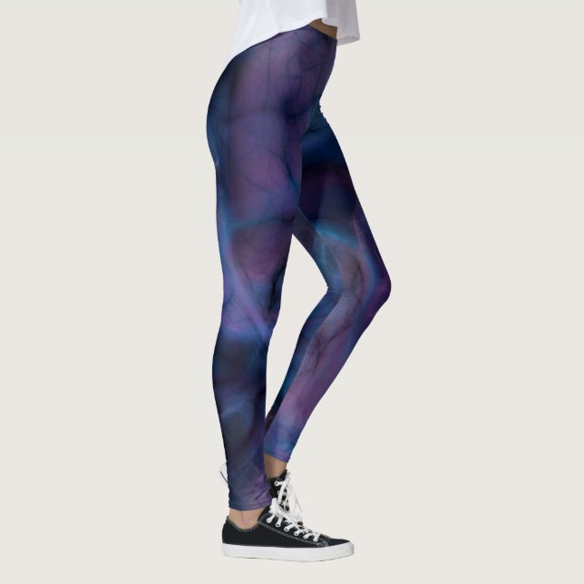 Legging Abstrato azul e roxo (Direita)