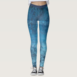 Legging Abstrato Azul Grunge