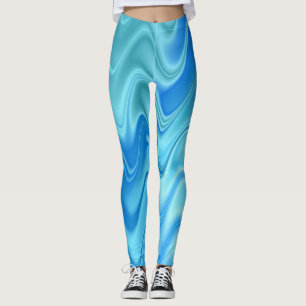 Legging Abstrato Azul ondulado