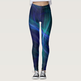 Legging Abstrato Azul, verde, cinta frontal