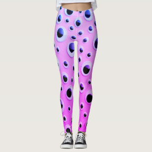 Legging Abstrato Black and White Balls em Fundo Rosa