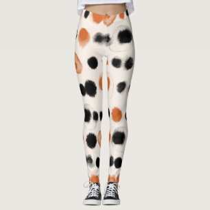 Legging Abstrato Bolinhas: Geometria de Aquarela.