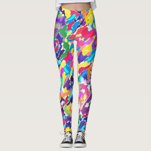 Legging Abstrato brilhante multicolorido