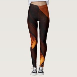 Legging Abstrato Brown, Rust, Dourado com o nome Fashion