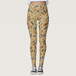 Legging Abstrato Brushstrokes em Tonturas Terrestres