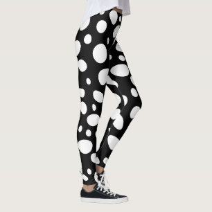 Legging Abstrato Cheetah mancha o monocromo preto e branco