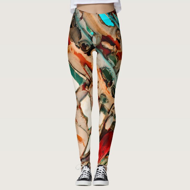 Legging Abstrato colorido (Frente)