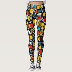 Legging Abstrato Cores Psicodélica