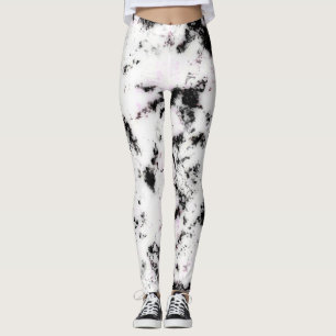 Legging Abstrato de apresentação de tinta branca, cor-de