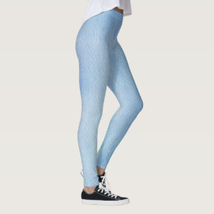 Legging Abstrato de Aquarela Azul