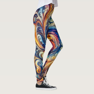 Legging Abstrato de arte colorida