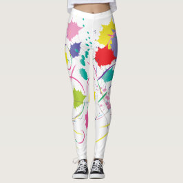 Legging Abstrato de Arte Digital Legal Colorida