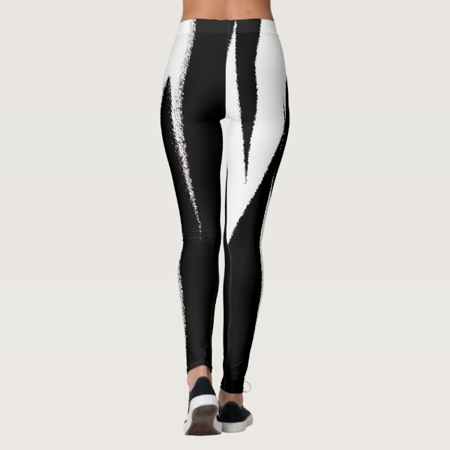 Legging Abstrato de Arte Negra Funky (Verso)