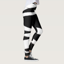 Legging Abstrato de Arte Negra Funky