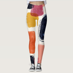 Legging Abstrato de Boho Moderno - Cor Retroativa Negrito
