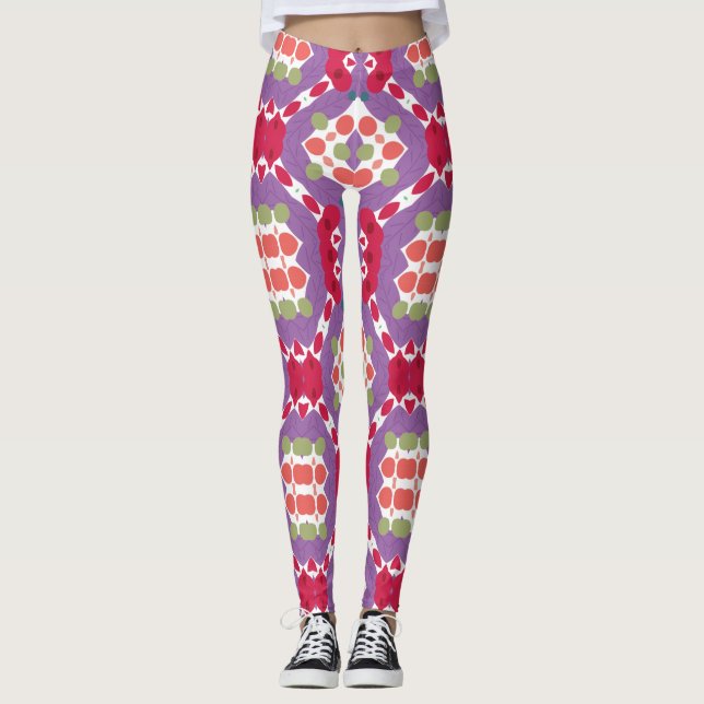 Legging Abstrato de cor brilhante (Frente)