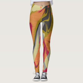 Legging abstrato de cor reproduz as cores da água
