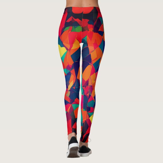 Legging Abstrato de coxas design (Verso)