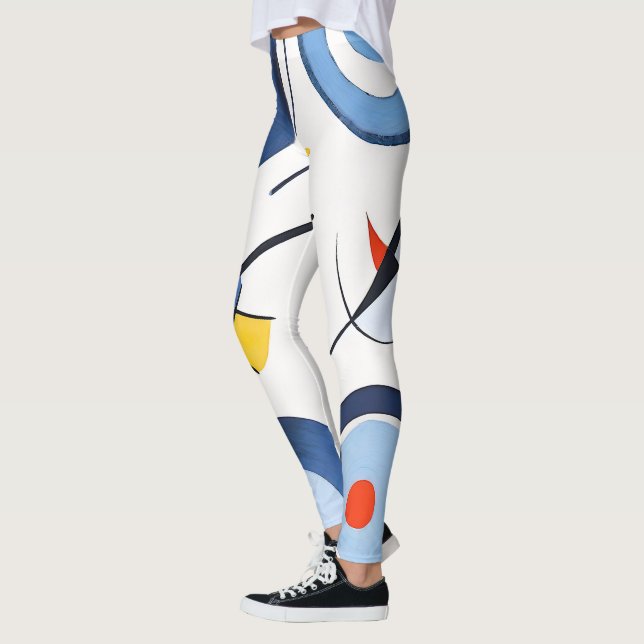 Legging Abstrato de Dança de Dimensão Circular (Esquerda)