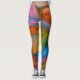 Legging Abstrato de espirais cor-de-rosa