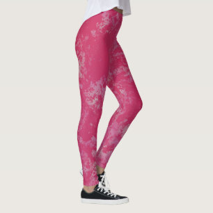 Legging abstrato de espiral de mármore rosa