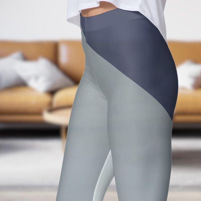 Legging Abstrato de Fade Cinza Negrito (Bold Gray Fade Abstract Leggings)