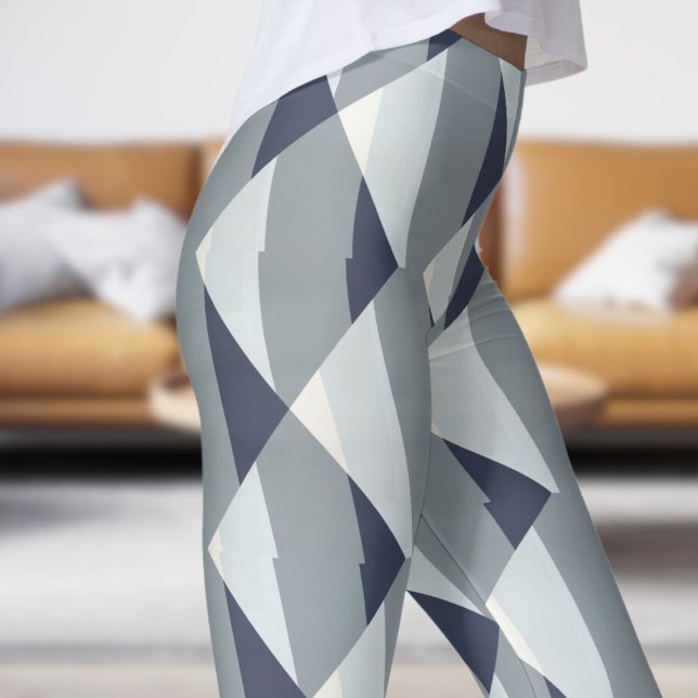 Legging Abstrato de Fade de Cinza Moderna (Modern Gray Fade Abstract Leggings)