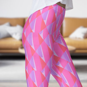Legging Abstrato de Fade Vermelho Moderno