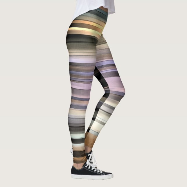 Legging Abstrato de Gradiente com Faixa (Direita)