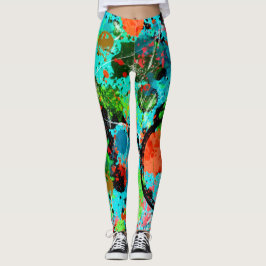 Legging Abstrato de Grafite de Luta comida