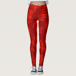 Legging Abstrato de Laranja Queimado